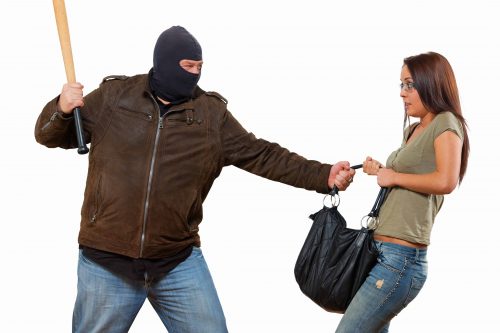 Isolated robbery scene